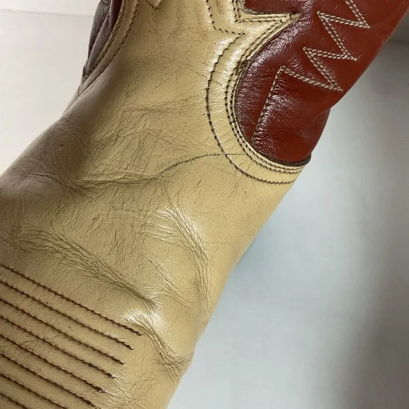 Vintage Tony Lama Urban Cowboy Boots | Teju Lizard Wingtip | Gold Label | 10 D - Picture 12 of 16